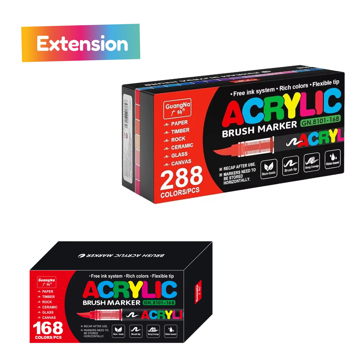 Pack extension GuangNa 168 vers 288 feutres